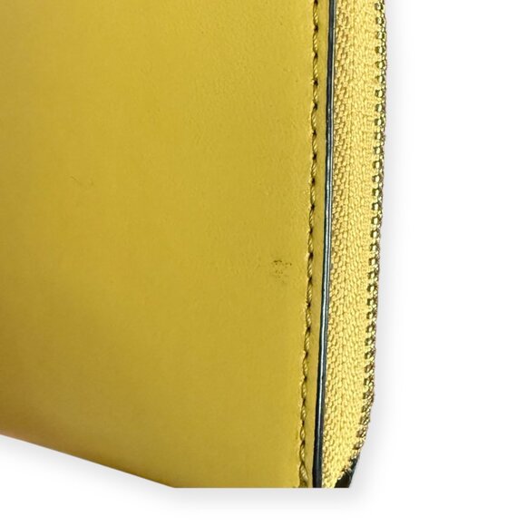 Furla Camelia Leather Zip Around Wallet | Black & Yellow Colorblock - Picture 5 of 6